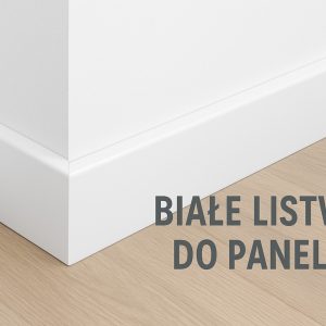 Białe listwy do paneli