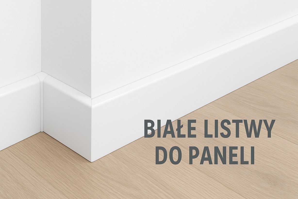Białe listwy do paneli